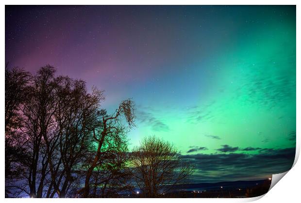 Brilliant Aurora over Laurencekirk Scotland  Print by DAVID FRANCIS