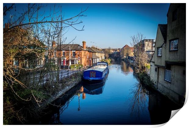 The River Lea Hertford Print by Andy laurence