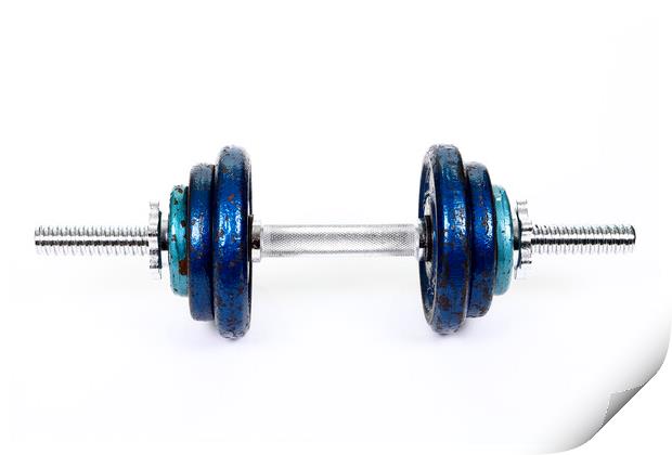 Dumbbell Weights Print by Drew Gardner
