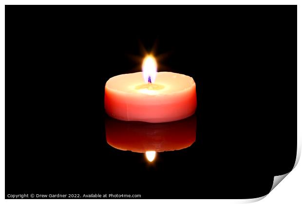 Candle Reflection  Print by Drew Gardner