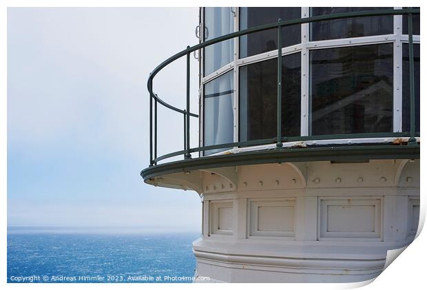 Point Reyes Lighthouse - Details and the Sea Print by Andreas Himmler