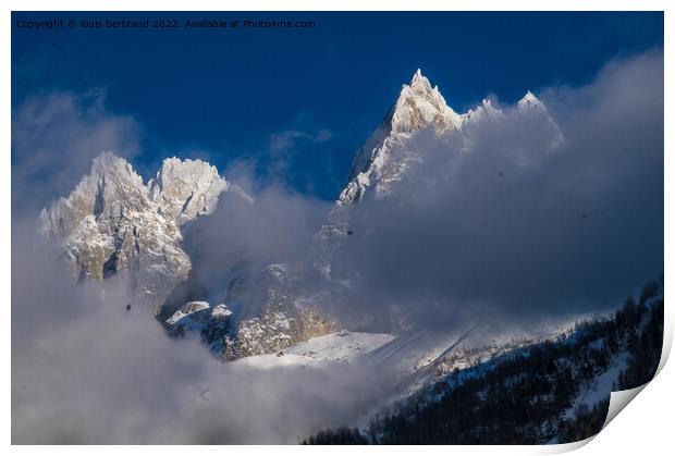 paysage des alpes française en hiver Print by louis bertrand