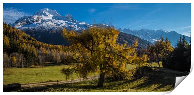 landscape of the french alps in autumn Print by louis bertrand