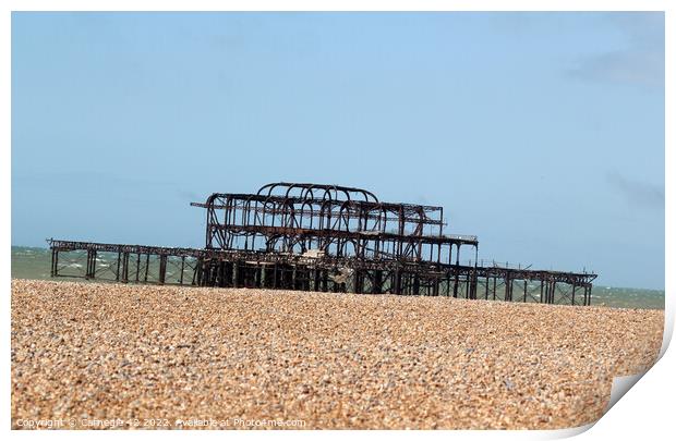 Brighton's Historic West Pier Silhouette Print by Carnegie 42