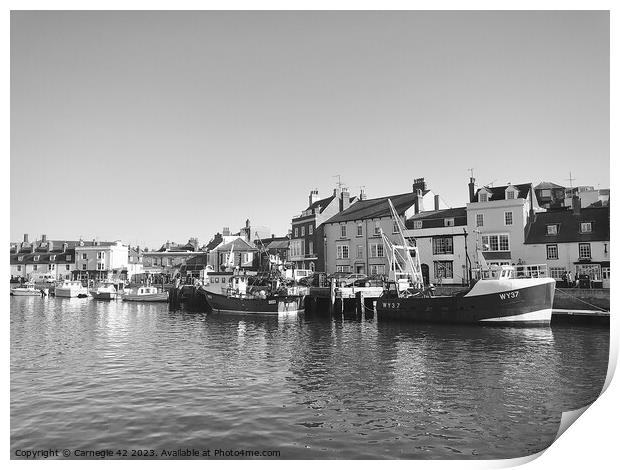Quintessentially English Weymouth Harbour Print by Carnegie 42