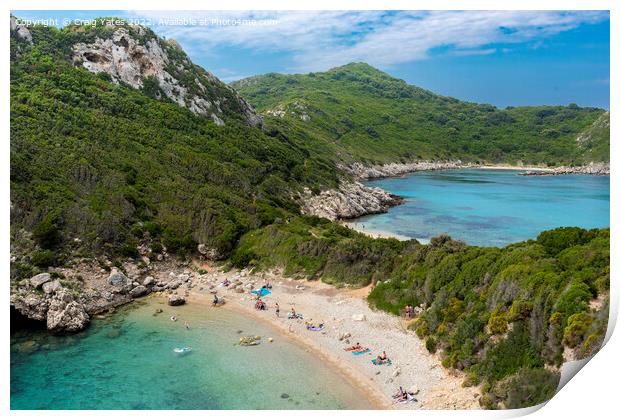 Porto Timoni Beach Corfu Greece Print by Craig Yates