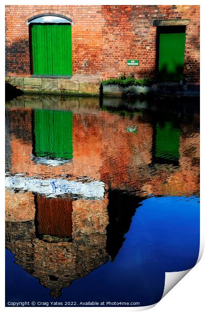 Canal Building Reflection Print by Craig Yates