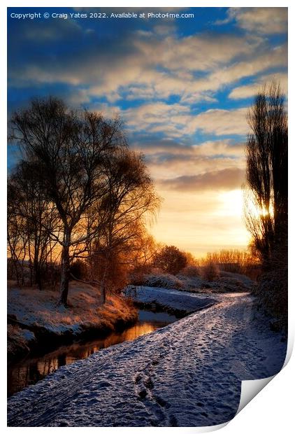 Winter Morning Sunrise Print by Craig Yates
