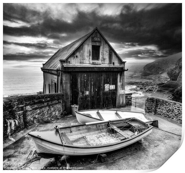 The Old lifeboat station at Lands End Cornwall. Print by Craig Yates