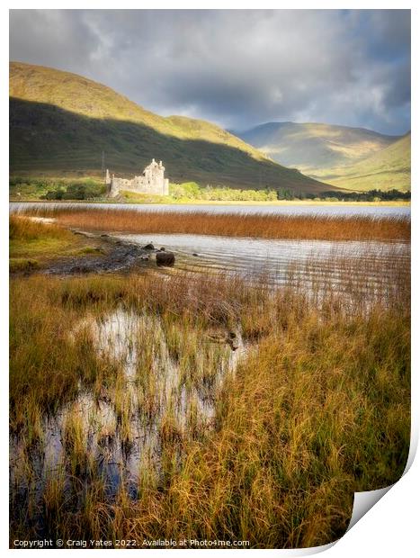Loch Awe, Kilchurn Castle, Argyll and Bute. Scotland Print by Craig Yates