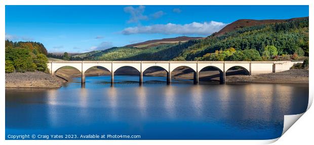 Ashopton Viaduct Ladybower Reservoir. Print by Craig Yates