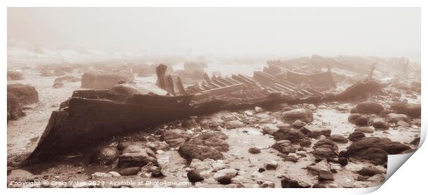 The Wreck Of The Steam Trawler Sheraton. Hunstanto Print by Craig Yates