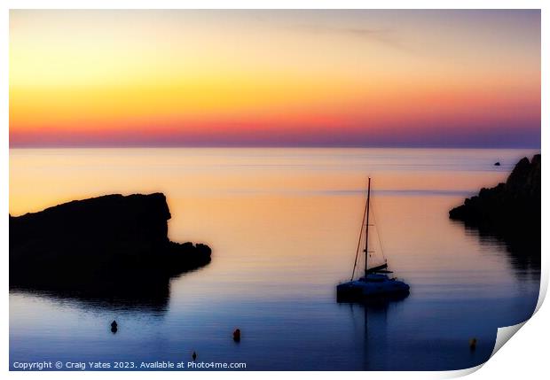 Tranquil Waters at Sunset Print by Craig Yates