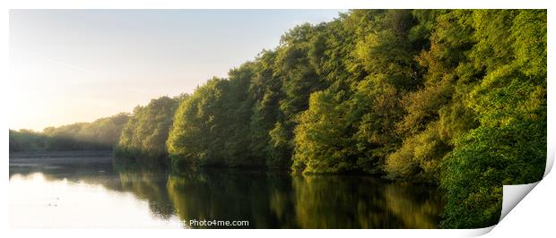 Linacre Lower Reservoir Early Morning Light. Print by Craig Yates