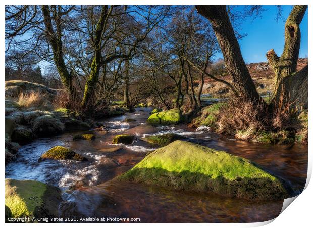 Burbage Brook Padley Gorge Print by Craig Yates