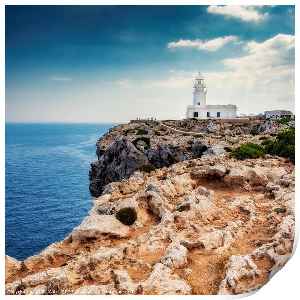 Cape Cavalleria Lighthouse Menorca Print by Craig Yates