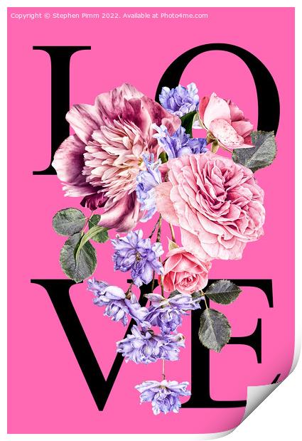 Love Flowers Poster Print by Stephen Pimm