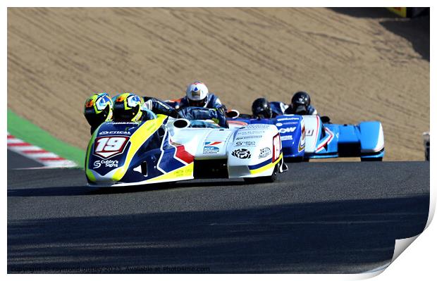 Molson Sidecars Racing Print by Ray Putley