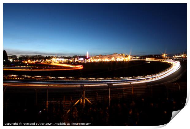 Vehicle Light Trails Print by Ray Putley