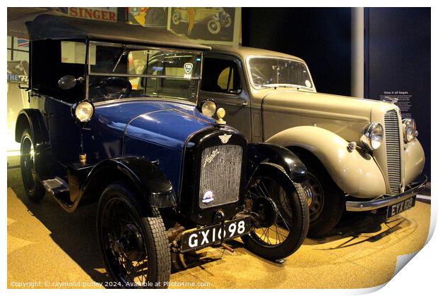 Austin & Singer Cars at Beaulieu Car Museum. Print by Ray Putley