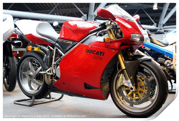 2002 Ducati 998R Print by Ray Putley