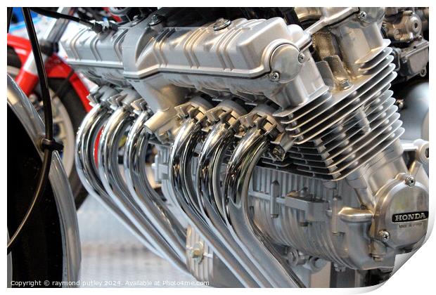 Honda CBX1000 Engine Print by Ray Putley