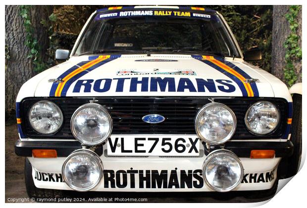 Rothmans Ford Escort MK2 Print by Ray Putley