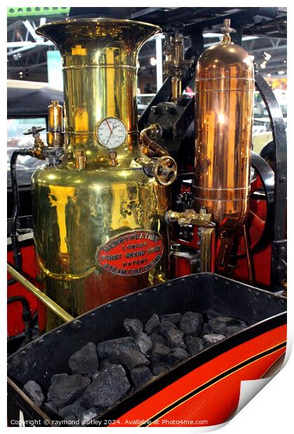 1907 Gobron Brillié Fire Engine Print by Ray Putley