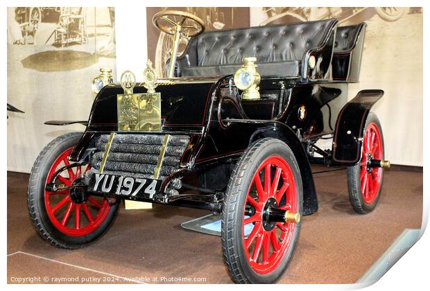 Car at Beaulieu motor museum Print by Ray Putley