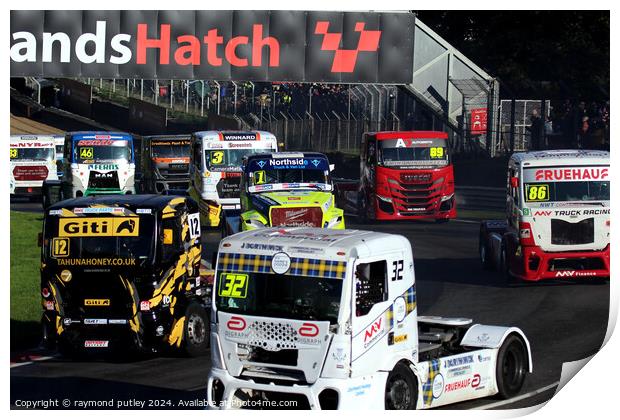 British Truck Racing. Print by Ray Putley