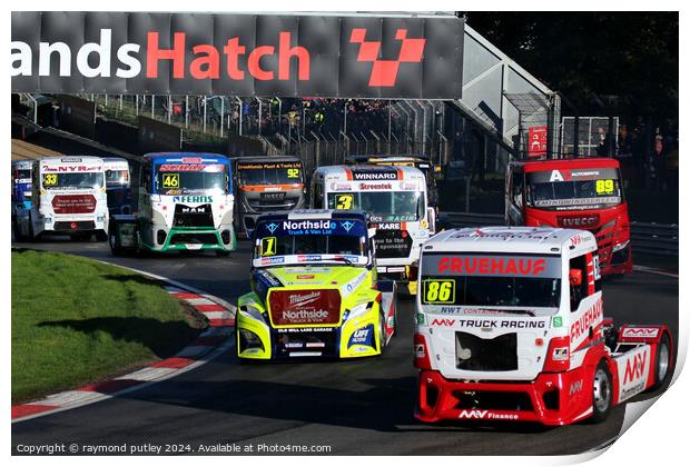 British Truck Racing. Print by Ray Putley