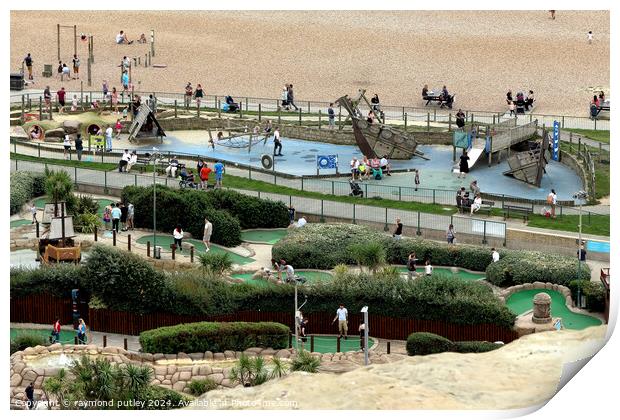 Hastings Seafront - Amusements Print by Ray Putley