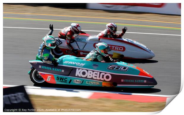 Molson Group British Sidecars. Print by Ray Putley