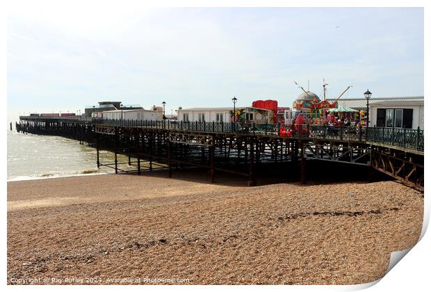 The Pier - Hastings Print by Ray Putley