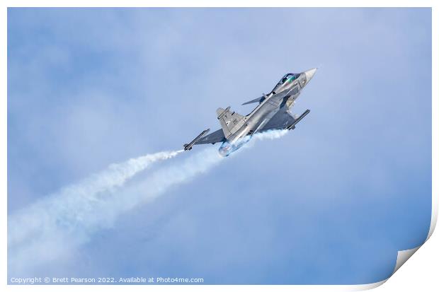 Hungarian Air Force Gripen  Print by Brett Pearson