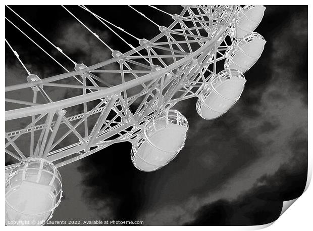View of The London Eye Print by Jeff Laurents