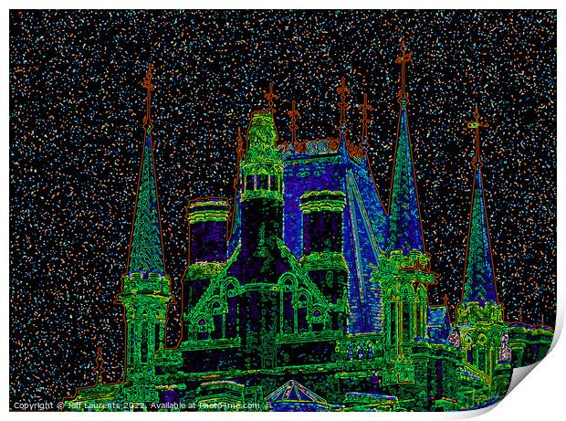 St. Pancras Station Spires, London Print by Jeff Laurents