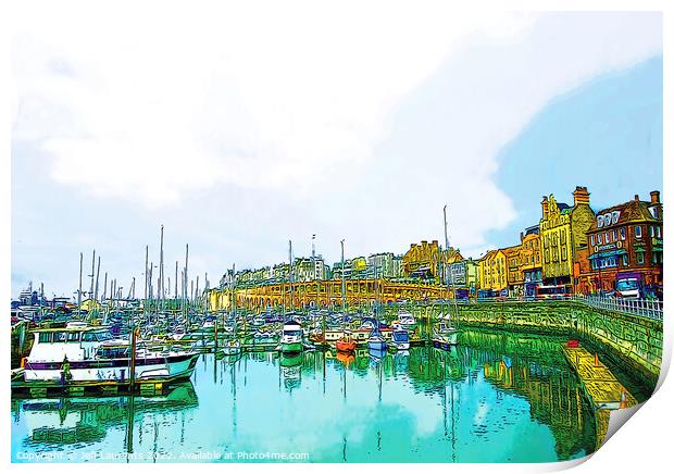 Ramsgate Harbour and Arches  Print by Jeff Laurents