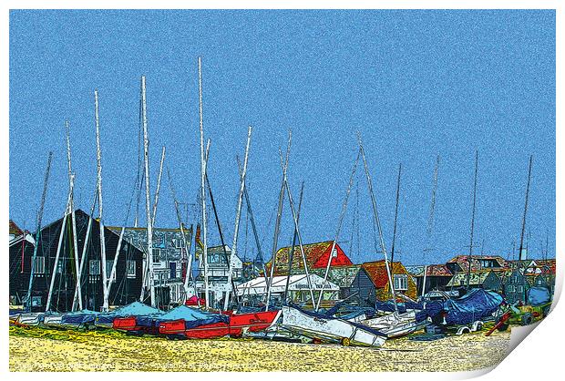 Boats at Whitstable  Print by Jeff Laurents