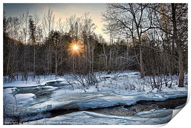 Winter Sunbeam Serenade Print by Ken Oliver
