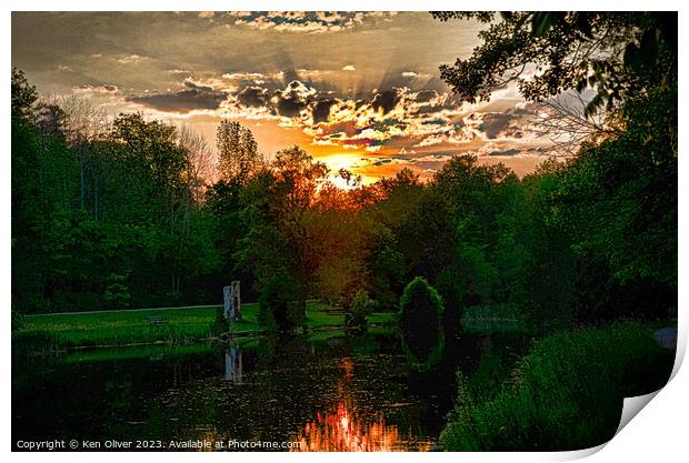 Enchanting Sunset Serenade Print by Ken Oliver