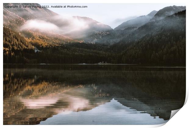 Mysterious Reflections of Scotland Print by Sandy Young