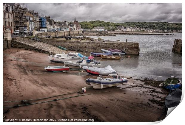 Serenity at Millport Harbour Print by Rodney Hutchinson