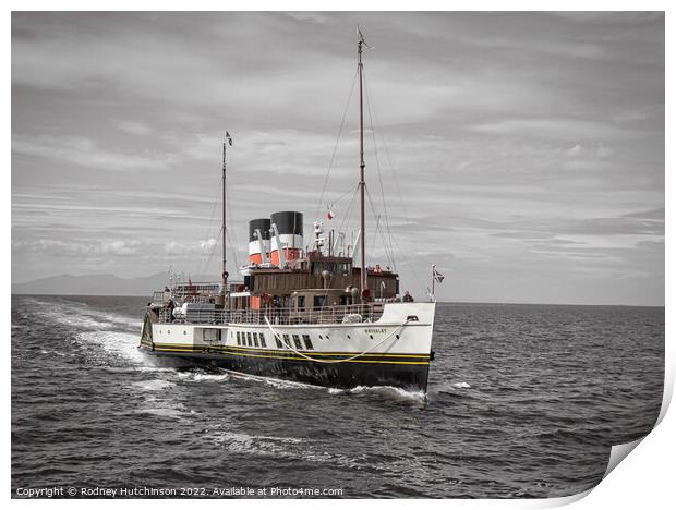 Steamship Waverley Print by Rodney Hutchinson