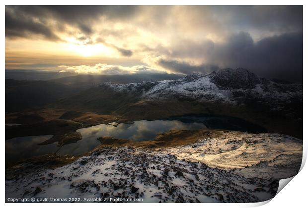 light jets and sunrise Print by gavin thomas