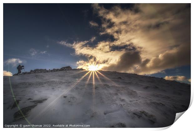 winter flare sunset  Print by gavin thomas