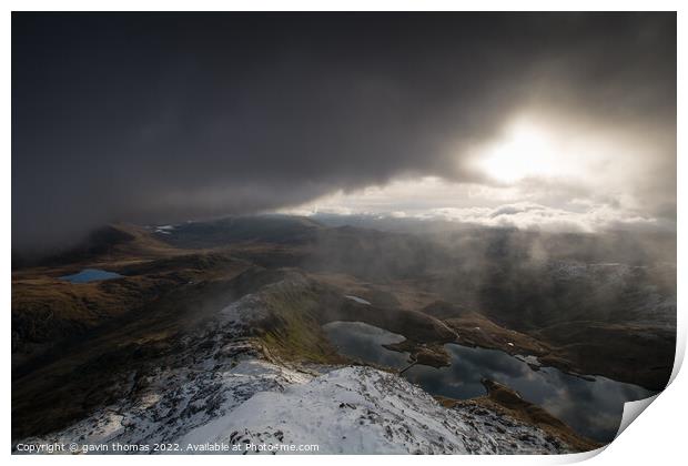 ridge walk view Print by gavin thomas