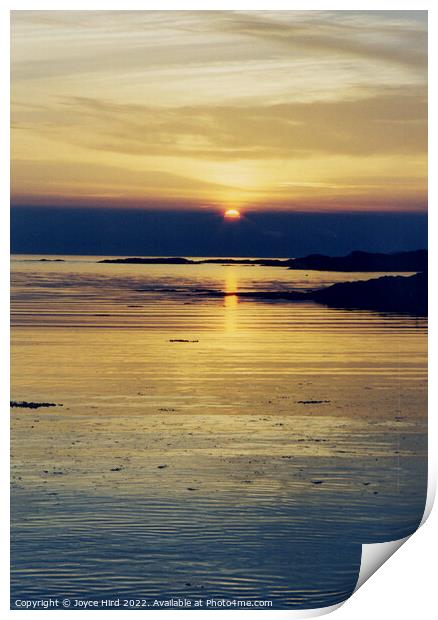 Golden Sunset West Coast of Scotland Print by Joyce Hird