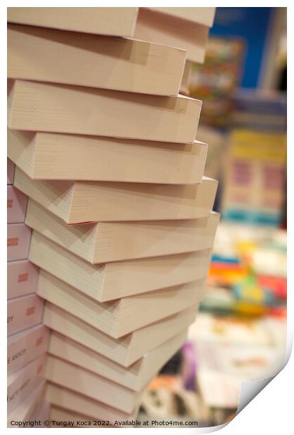 Stack of books as  Education and  business concept Print by Turgay Koca