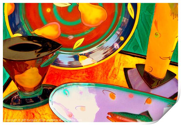 Plates Still Life Print by jeff burgess